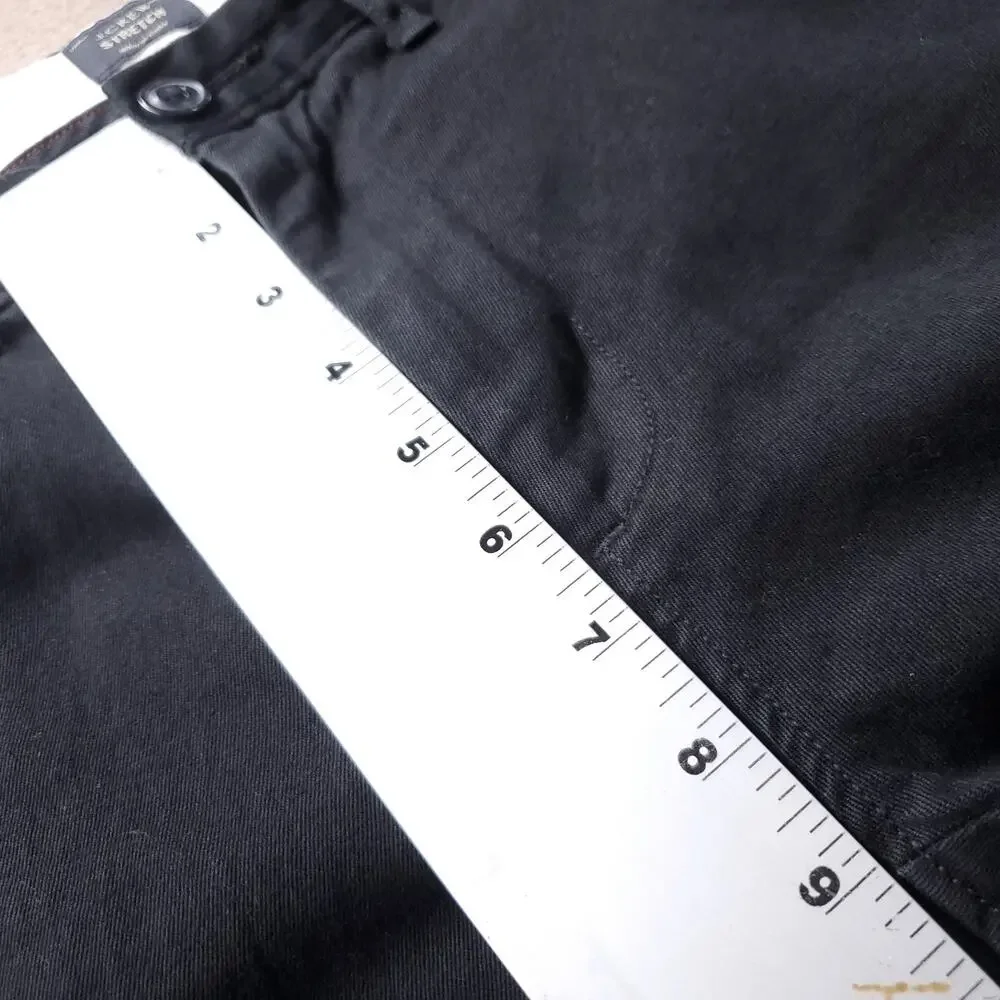 J Crew 484 Slim Fit 5-Pocket Chino Pants Men 29x30 Black Low Rise Stretch Preppy